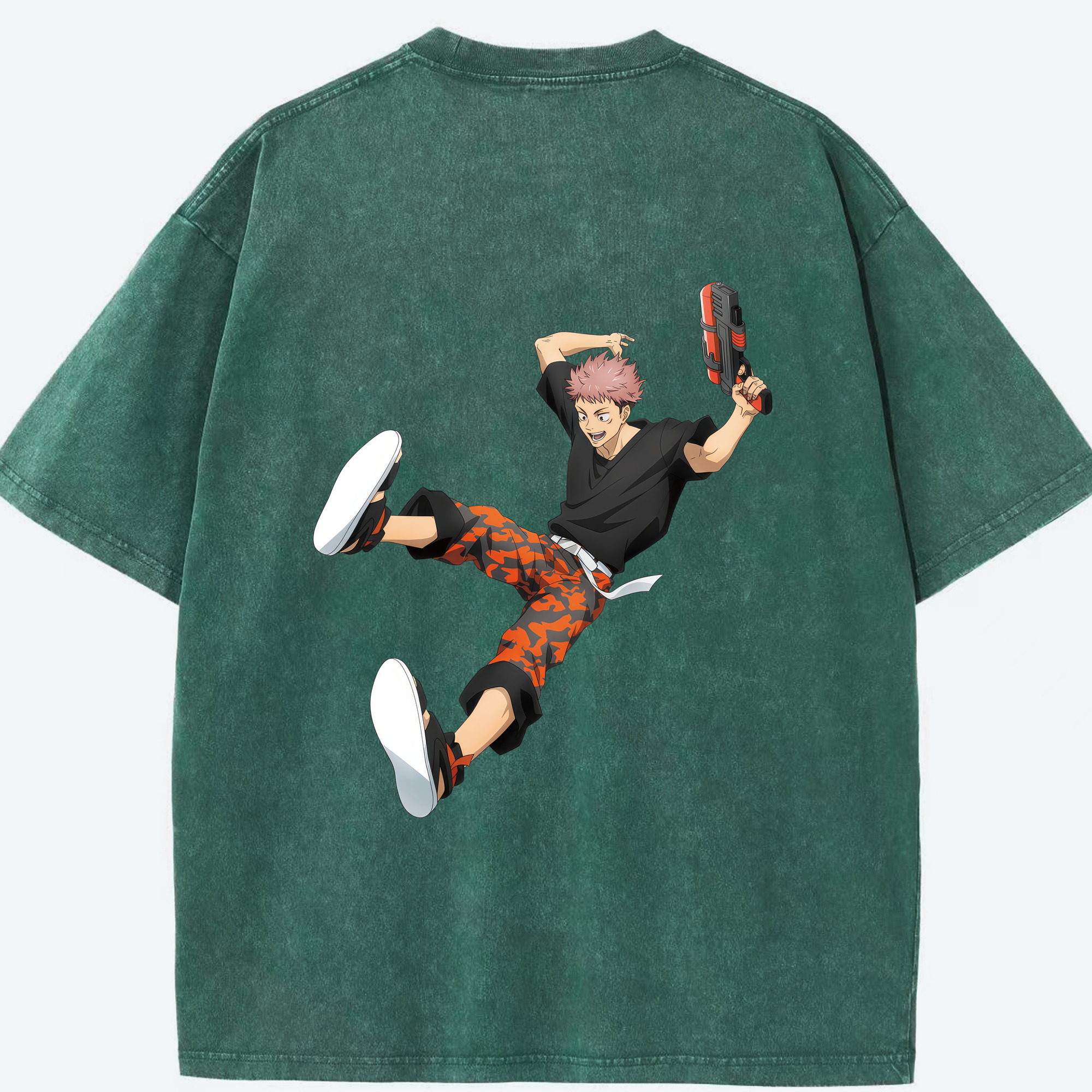 （画像用） 呪術廻戦 Jujutsu Kaisen 綿100% ヴィンテージ風 半袖Tシャツ（背面プリント）